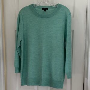 J. Crew Mint Green Merino Wool Pullover Sweater